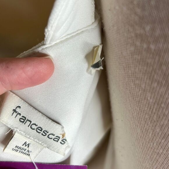 Francesca’s White Lace Halter Summer mini dress Size Medium - Picture 3 of 7